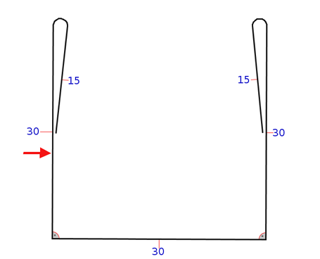 Krycí profil pre PUR panel šírky 3cm, RAL 7016 antracitová šedá