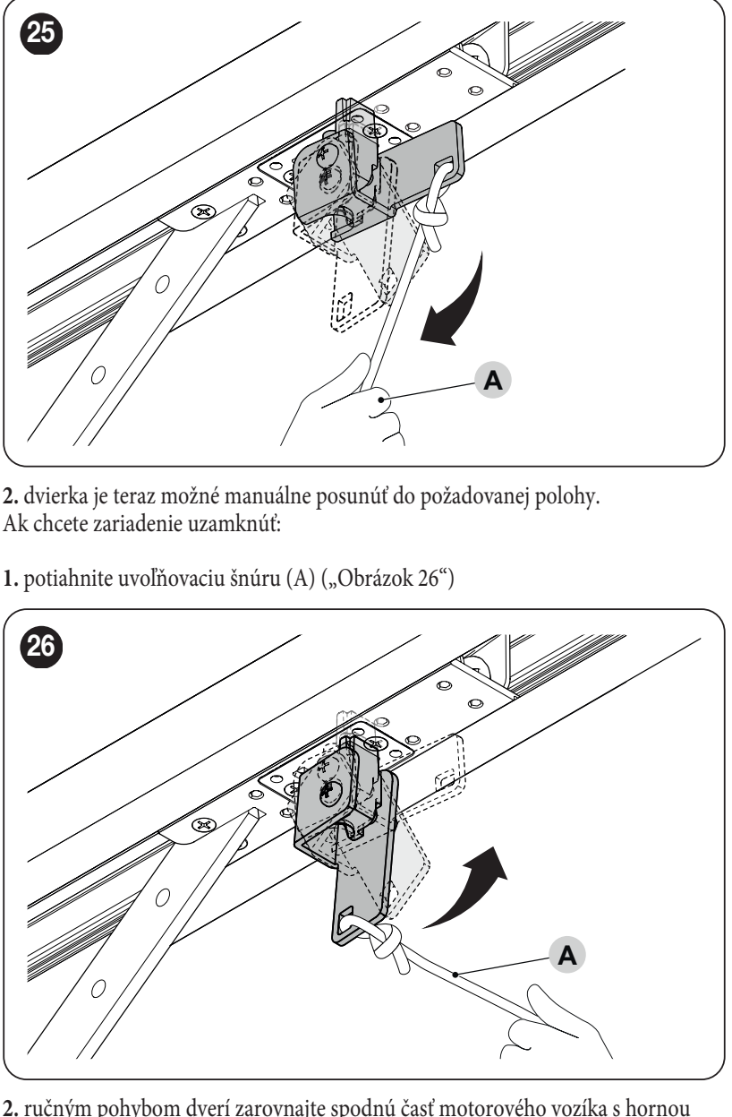 Odblokovanie a opätovné zaistenie vozíka SPIDER800