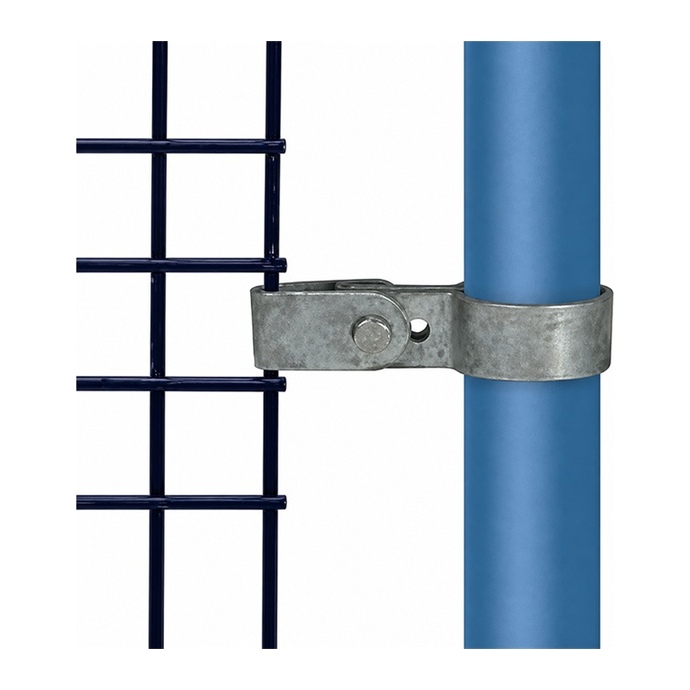 Pozinkovaná objímka na uchytenie plotového panelu k stĺpiku 42,4 mm, koncová