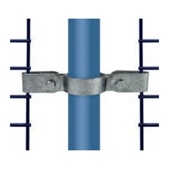 Pozinkovaná objímka na uchytenie plotových panelov k stĺpiku 42,4 mm, priebežná