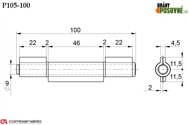 Rozmer pántu P105-100