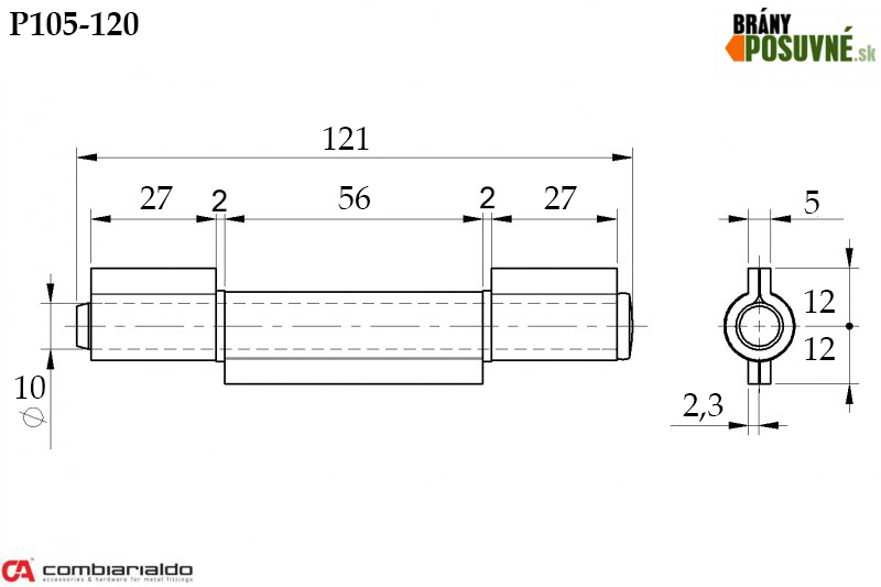 Rozmer pántu P105-120