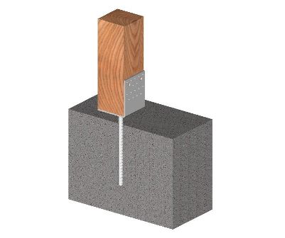 Ukážka použitia kotviacej pätky tvaru L 60mm s roxorom