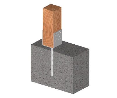 Ukážka použitia kotviacej pätky tvaru U 60mm s roxorom