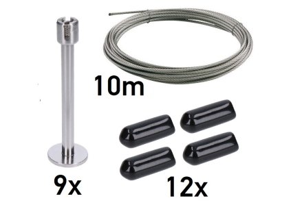 Sada pro vytvoření zelené stěny 1000x1000mm, 4mm drát, nerezová ocel