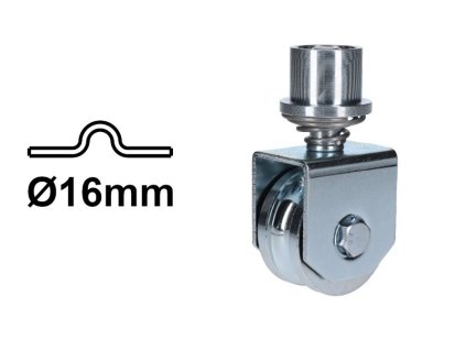 Vodicí kolečko 58 mm pro U-profil 16, otočné