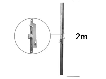 Profil 60x40x1,5 mm s hákovým zámkem, délka profilu 2 m