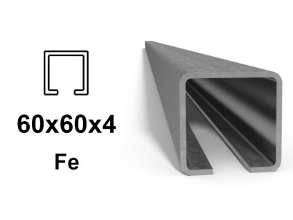 C-profil 60x60x4 mm, Fe