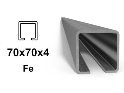C-profil 70x70x4 mm, Fe