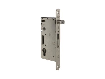 LOCINOX Nerezový hákový zámek pro dřevěné brány, odskok 60 mm, falc 77 mm, rozteč 92 mm, H-WOOD
