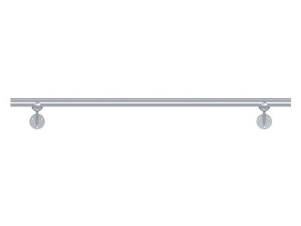 LED rukojeť z nerezové oceli ø42,4 mm s úchyty a svorkami, kartáčovaná nerezová ocel /AISI304