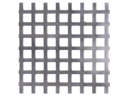 Čtvercový perforovaný plech s otvorem 10x10 mm, rozteč 14 mm, FE