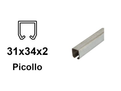 C-profil pro závěsnou bránu 34×31×2,0