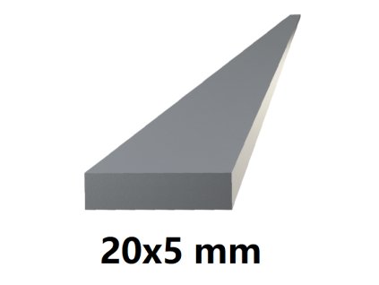 Hliníkový profil plochý 20x5mm