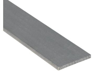 Plochá tyč z nerezové oceli 60x5 mm (páskovaná), kartáčovaná nerezová ocel