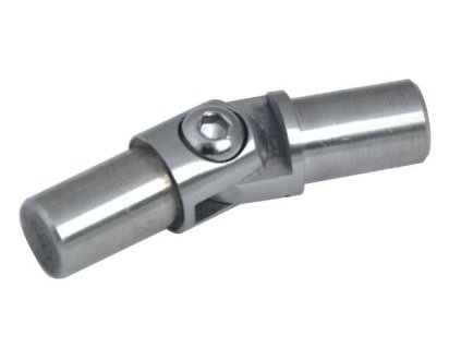 Nerezová ocel, vnitřní, nastavitelná spojka s kloubem (0°-100°), pro spojení dvou trubek ⌀12 mm, AISI304, abrazivní