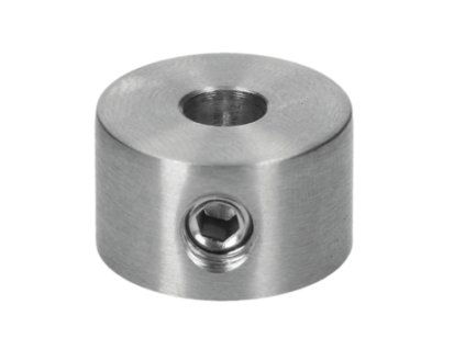 Rukojeť pro ocelové lano 4-6 mm, průměr 20 mm, výška 12 mm, broušená nerezová ocel K320, INOX AISI304