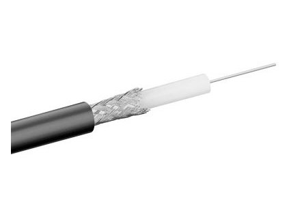 Koaxiální kabel RG58 s impedancí 50 Ohm, vnější průměr 4,95 mm