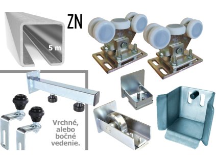 Sada pro výrobu samonosné posuvné brány do šířky průjezdu 3,5 m, s pozinkovaným C-profilem