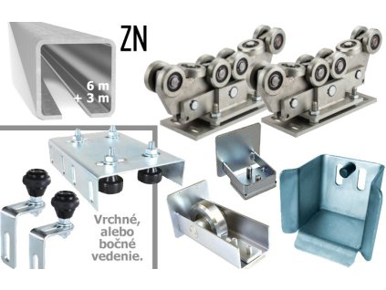 Sada pro výrobu samonosných posuvných bran do šířky průjezdu 6,5 m, profil Zn, 10 rolí