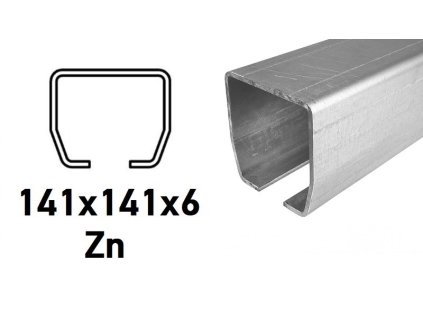 CAIS C-profil 141x141x6mm, Zn, ŘADA LZ