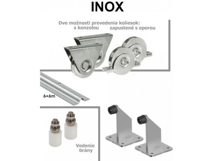 Sada pro výrobu kolejové brány do šířky průjezdu 6,5 m - INOX
