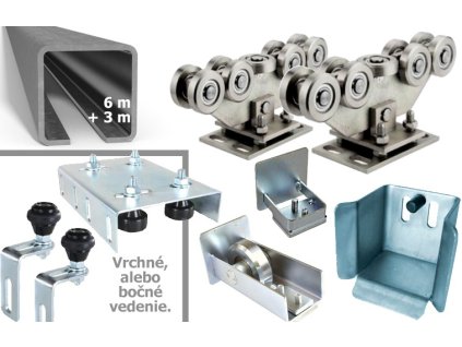Sada pro výrobu samonosné posuvné brány do šířky průjezdu 6,5 m, 9 rolí