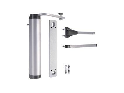 Hydraulický samozavírač LOCINOX 90°/180° pro brány do 150 cm/150 kg, nástěnný, černý, VERTICLOSE-2-WALL-SILV