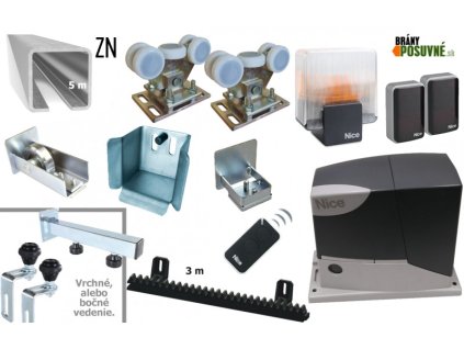 Sada pro výrobu samonosné posuvné brány do 3,5 m, UN C-profil a pohon