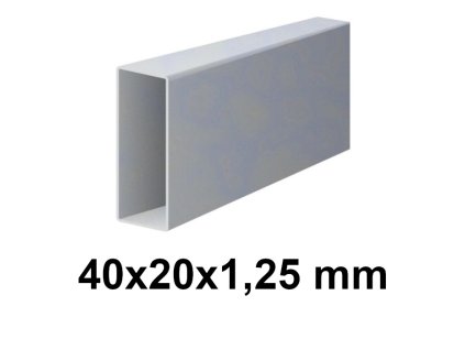 Pozinkovaný jeklový profil 40x20x1,25mm 6 m (JOKL-40x20x1.25-ZN-6)