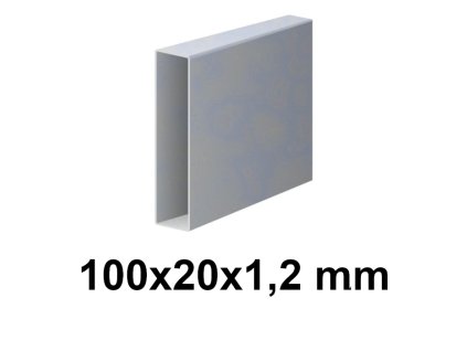 Pozinkovaný jeklový profil 100x20x1,2mm 6 m (JOKL-100x20x1.2-ZN-6)
