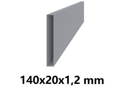 Pozinkovaný jeklový profil 140x20x1,2mm 6 m (JOKL-140x20x1.25-ZN-6)