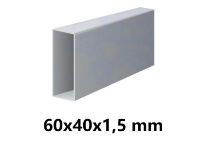 Pozinkovaný jeklový profil 60x40x1,5mm 6 m (JOKL-60x40x1.5-ZN-6)