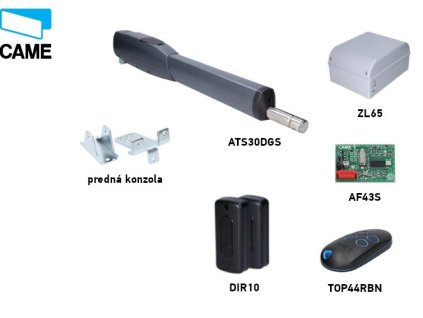 Sada CAME ATS30DGS pro jednokřídlová brána do 3m/400kg s příslušenstvím, 801MP-0070