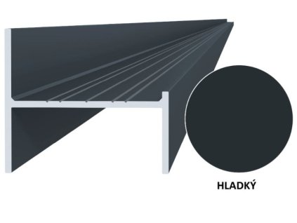 Hliníkový upevňovací profil pro lamely, tvar UT, šířka 50 mm, antracit RAL7016
