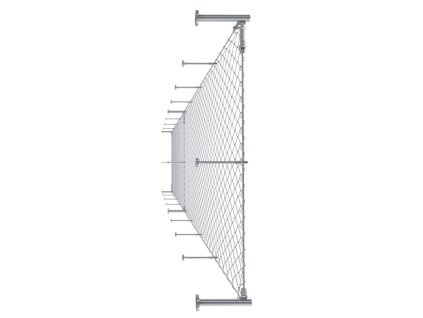 Sada pro vytvoření fasádní lankové stěny 3x25m, odsazení od stěny 150mm