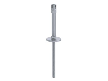 Středová příruba pro fasádní lankovou stěnu, 2x otvor pro ø5mm lanko, odsazení od stěny 150mm