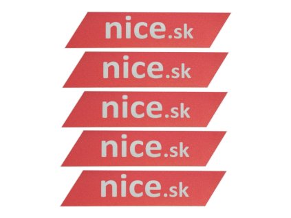 NICE - sada 24ks červených reflexních samolepek