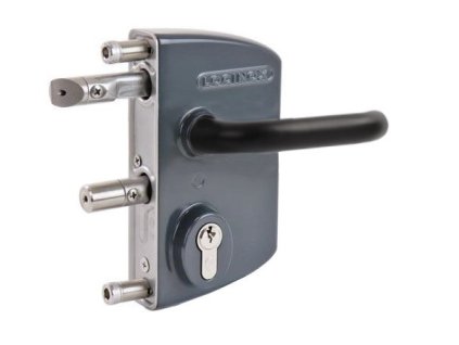 LOCINOX LAKQ 6060 zámek s práškově lakovaným hliníkovým tělem a nerezovým mechanismem pro profil 60x60, antracit RAL7016, B