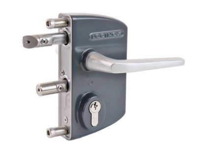 LOCINOX LAKQ 4040 zámek s práškově lakovaným hliníkovým tělem a nerezovým mechanismem pro profil 40x40, antracit RAL7016, M