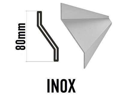 Nerezová plotová lamela tvaru Z, do profilu velikosti S, půdorys S1, INOX A304
