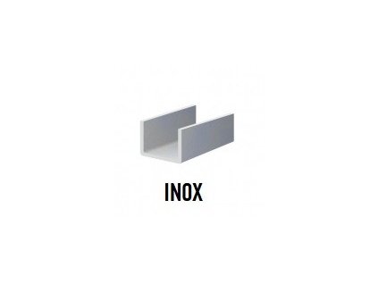 Nerezový uchycovací profil tvaru U, pro lamely, velikost S, INOX A304