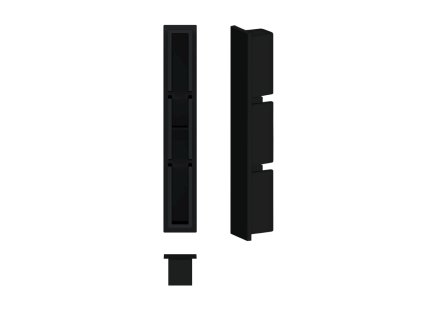 Waktor® Záslepka pro hliníkové lamely s rozměrem 120x16mm, černá RAL9005