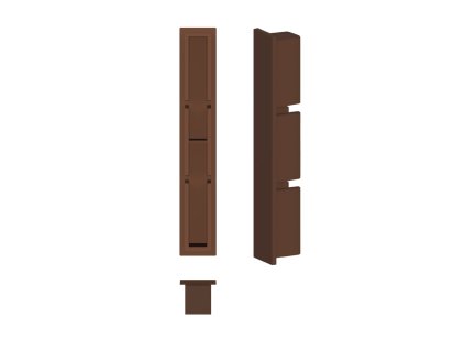Waktor® Záslepka pro hliníkové lamely o rozměru 120x16mm, hnědá RAL8011