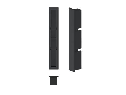 Waktor® Záslepka pro hliníkový jekl obdélníkový, 200x20x2 mm, antracit RAL7016