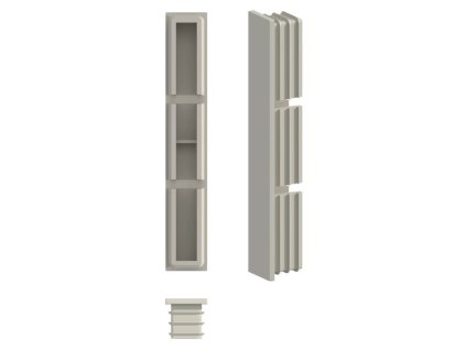 Záslepka pro hliníkové lamely o rozměru 100x16mm, béžová RAL7032