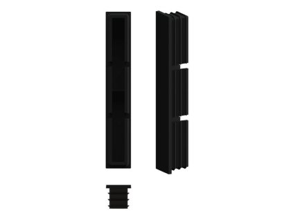 Záslepka pro hliníkové lamely o rozměru 100x16mm, černá RAL9005