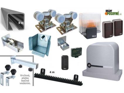 Sada pro výrobu samonosné posuvné brány do 4,5 m s pohonem NICE Robus RBS