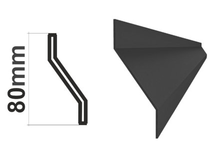 Z profil LS-Z1 20x30x20x1,5mm, černý Fe, 2m - kus