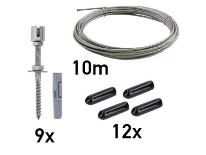 Sada pro vytvoření zelené stěny 1000x1000mm, 3mm drát, nerezová ocel